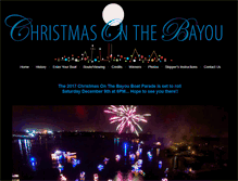 Tablet Screenshot of christmasonthebayou.org